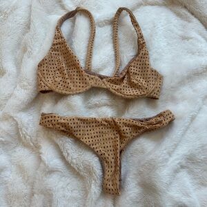 Acacia Swimwear Almond Mesh Geneva Top Hookipa Bottom Set